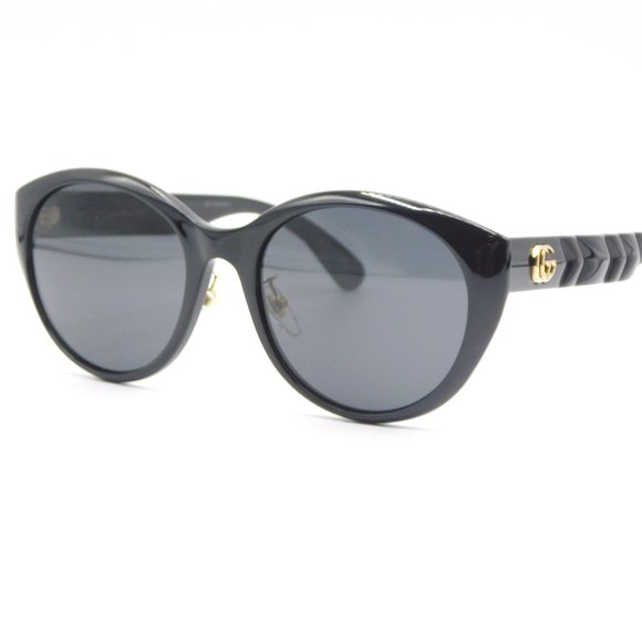 GUCCI GG0814SK 001 BLACK GREY CAT EYE WOMEN'S AUTHENTIC SUNGLASSES 56-20… - Picture 2 of 12